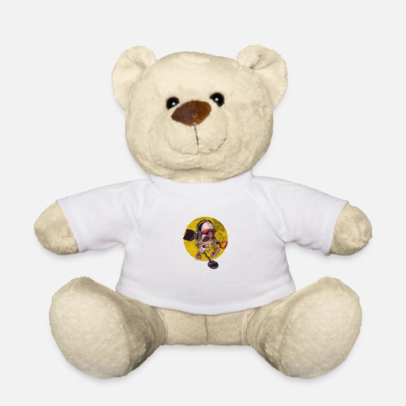 Probe Goers sondant la bande dessinée de détecteur de métal - Nounours - blanc