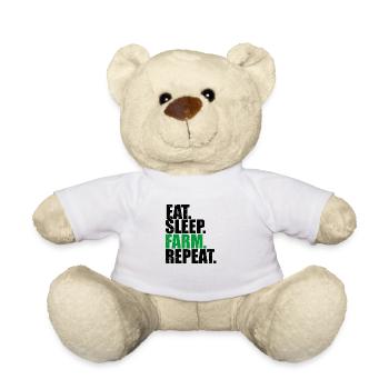 Eat Sleep Farm Repeat - Nounours - blanc - Devant