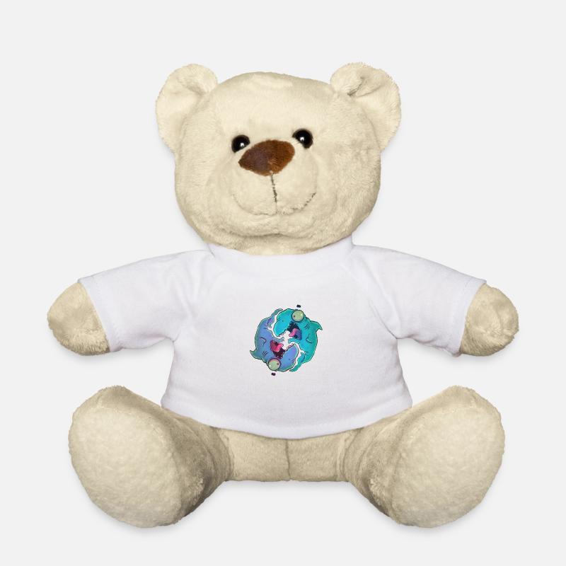 Crazy Yin-Yang fish - Teddy Bear - white