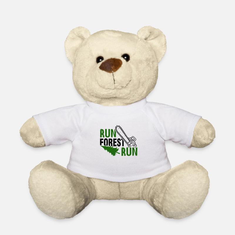 Holzfäller Kerl Motorsäge Förster - Teddy - Weiß