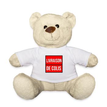la poste livraison de colis - Nounours - blanc - Devant