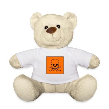 Gefahrensymbol sehr giftig Totenkopf - Teddy - Weiß - Vorne