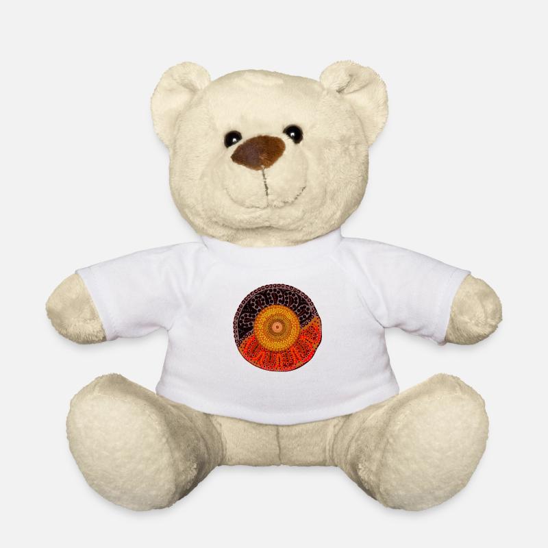 Soleil aborigène australien - Nounours - blanc