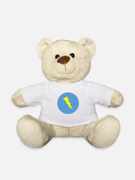 Lightning in a circle - Teddy Bear - white