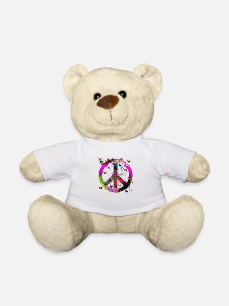 Weltfrieden, Frieden, Friedenssymbol, Friedenszeichen, - Teddy - Weiß