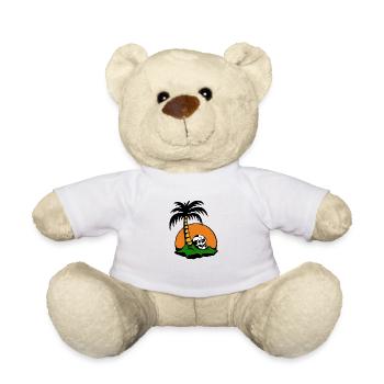 Beach Skull - Teddy Bear - white - Front