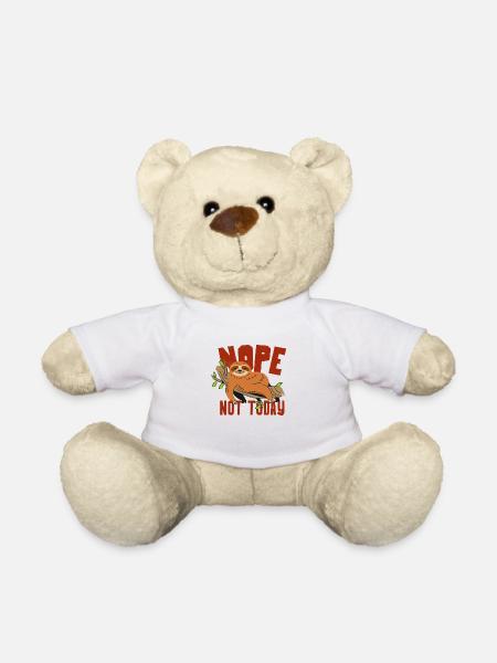Faultier lustig - Nope nicht heute - Teddy - Weiß
