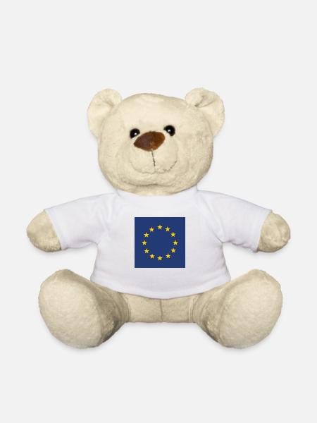 Europäische Flagge Geschenk - EU-EU-Flagge-Geschenk - Teddy - Weiß