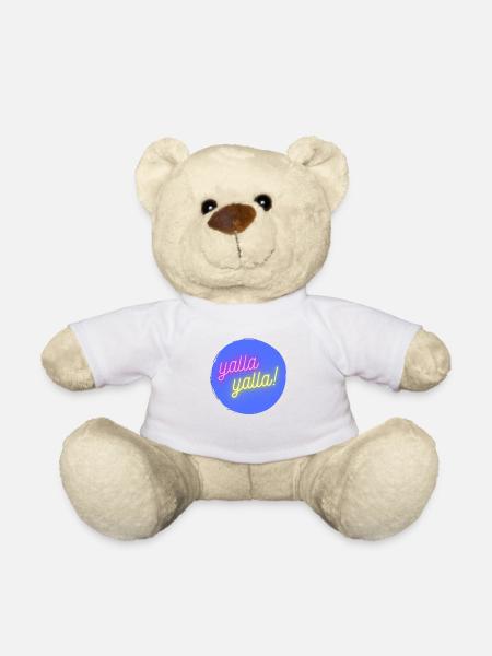 Yalla, t-shirt arabe - Nounours - blanc