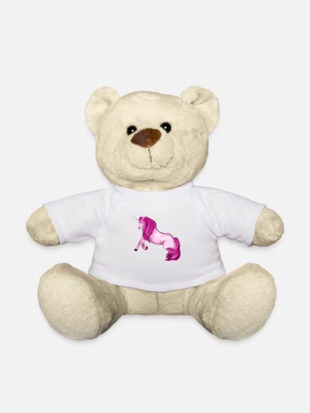 Unicorn Style: Pink - Teddy Bear - white