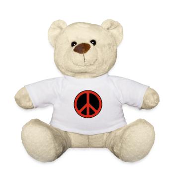 Peace rouge - Nounours - blanc - Devant