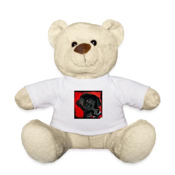 Doug the pug - Teddy Bear - white - Front