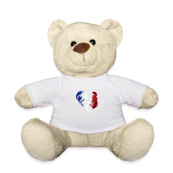 Hahn Frankreich Fußball - Teddy - Weiß - Vorne