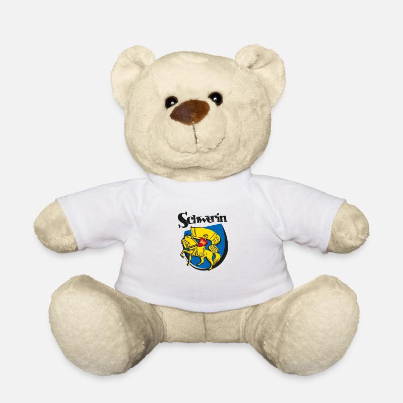 Schweriner Wappen - Teddy - Weiß