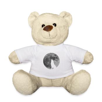 Wolf heult den Mond an - Teddy - Weiß - Vorne