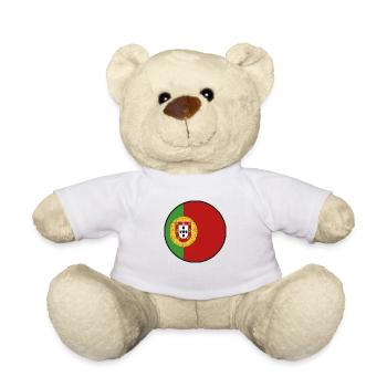 Portugal Flagge Portugiese Portugiesisch Geschenk - Teddy - Weiß - Vorne