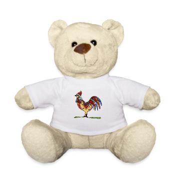 Rooster - Teddy Bear - white - Front