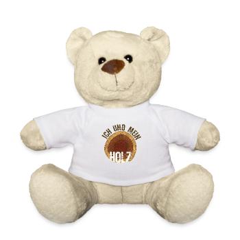 Ich und mein Holz - Teddy - Weiß - Vorne
