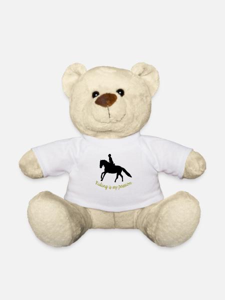 Reiter mit Pferd - Teddy - Weiß
