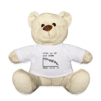 Stock trading logo up and down hodlr - Teddy Bear - white - Front