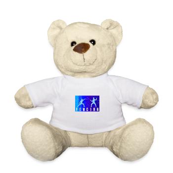 Fechten Duell Fechter Geschenkidee - Teddy - Weiß - Vorne