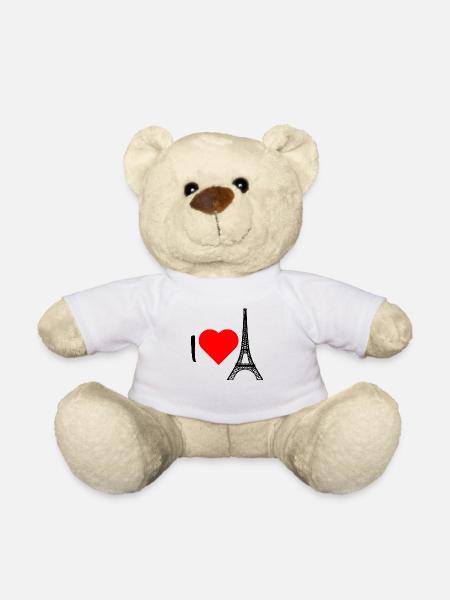 j'adore la Tour Eiffel - Nounours - blanc
