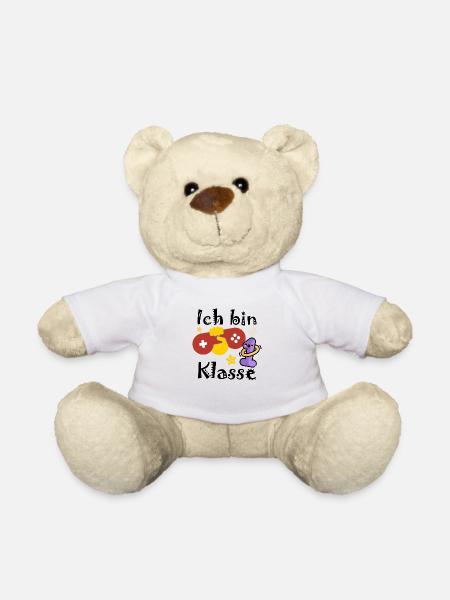 ich bin 1 klasse gamer schüler geschenk - Teddy - Weiß