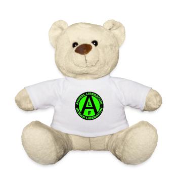 alfanimalliberationhumanliberation vert néon noir - Nounours - blanc - Devant
