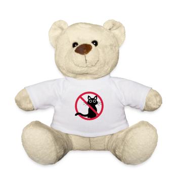Chat noir interdit - Nounours - blanc - Devant