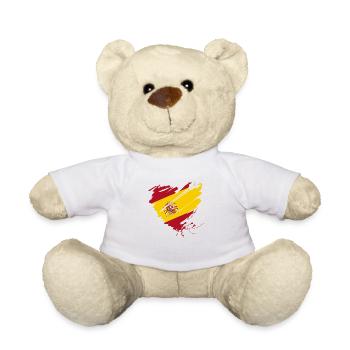 Herz Corazón Spanien España Barcelona Mallorca Tor - Teddy - Weiß - Vorne