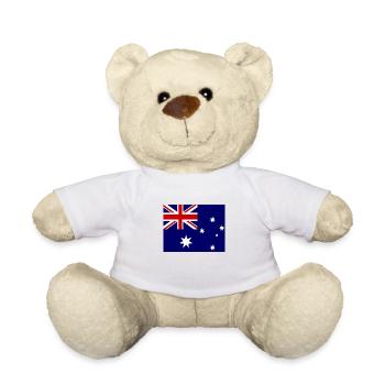 Australia Flag - Teddy Bear - white - Front