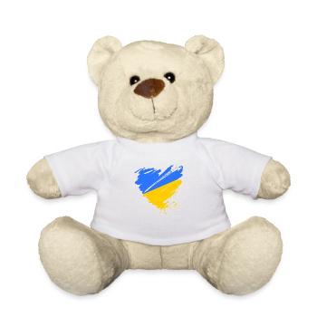 Ukraine Kiew Odessa Europa Grunge Herz Frieden - Teddy - Weiß - Vorne