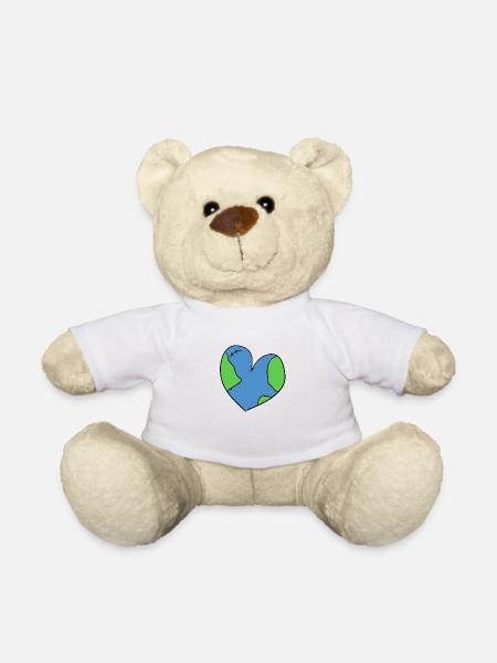 klimawandel herz klimaschutz klima erde - Teddy - Weiß