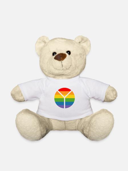 rainbow round - Teddy - Weiß