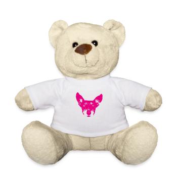 Hund Pink - Teddy - Weiß - Vorne