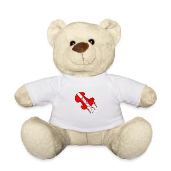 Jellyfish on diver's flag - Teddy Bear - white - Front