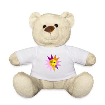 Sonnenstrahlen Mond Gesicht Augenblick Glück hygge - Teddy - Weiß - Vorne