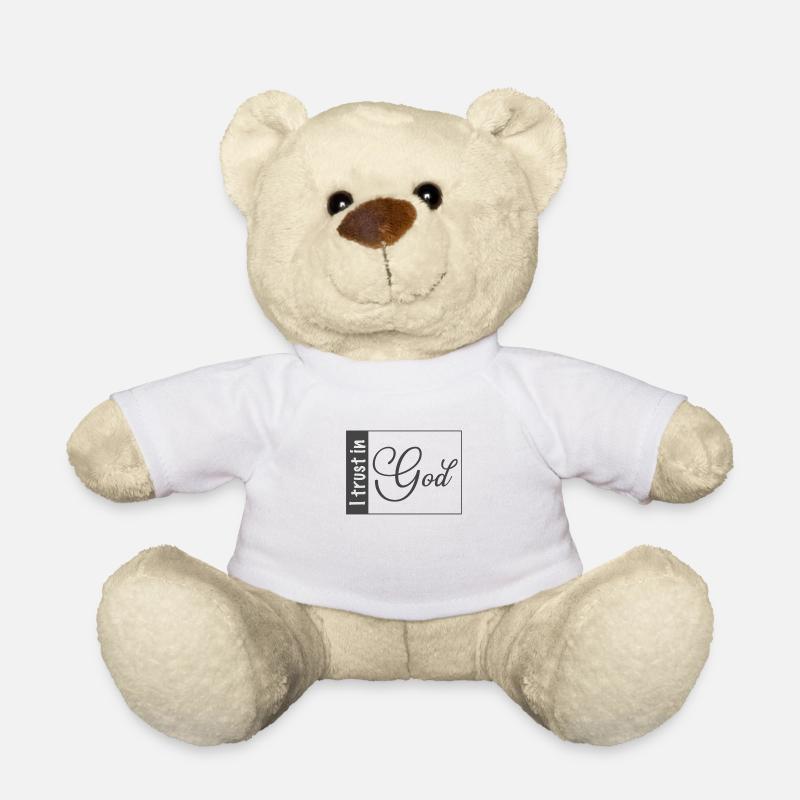 Christliches Design Ich vertraue auf Gott - Teddy - Weiß
