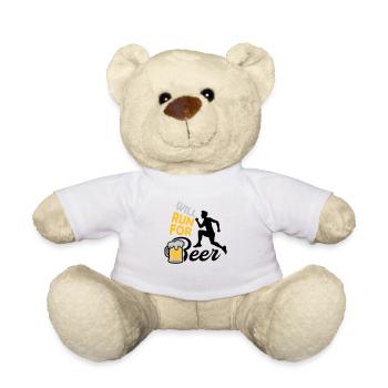 Run for Beer - Teddy Bear - white - Front