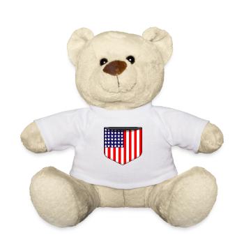 USA pocket - Teddy Bear - white - Front