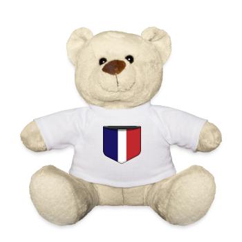 France Pocket - Teddy Bear - white - Front