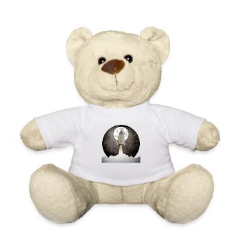 Runder alter Raketenhintergrund - Teddy - Weiß - Vorne