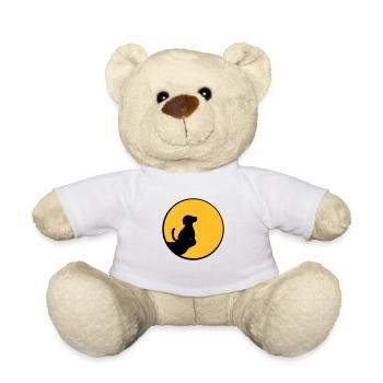 Moon Cliff Chien assis - Nounours - blanc - Devant