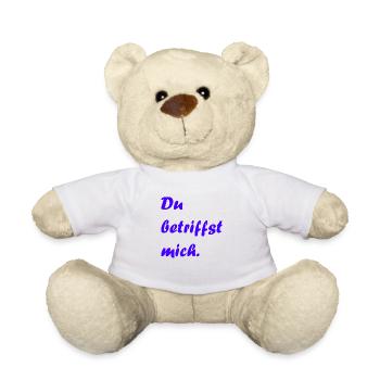 Du betriffst mich. Liebe, Zuneigung, Geschenk - Teddy - Weiß - Vorne
