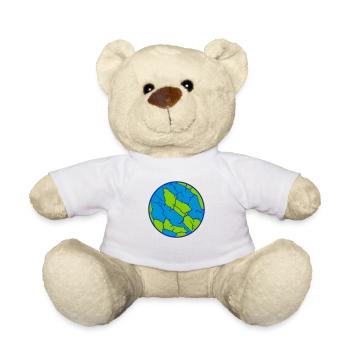 Planet Ball Cracks Pattern - Teddy Bear - white - Front