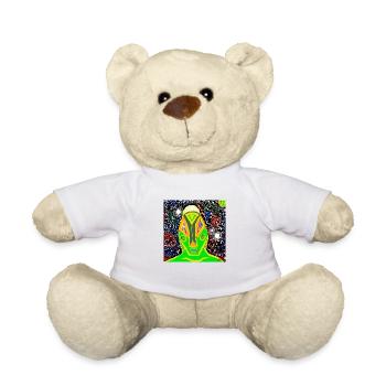 BLUE-EYED ALIEN - Teddy Bear - white - Front
