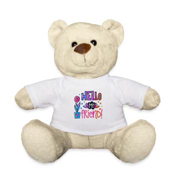mein Freund positive Gedanken glücklich - Teddy - Weiß - Vorne