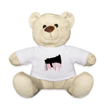 Bluttropfen Megafon Propaganda Lautsprecher - Teddy - Weiß - Vorne