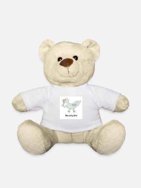 The early bird - Teddy Bear - white