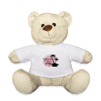 Oubliez-moi je suis à la plage - Nounours - blanc - Devant